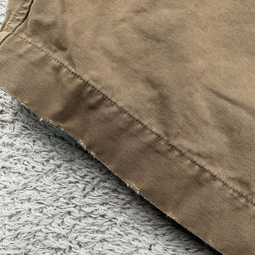 VINTAGE Banana Republic Shorts Mens 34 Brown Canvas Chino Flat Front Casual - Picture 3 of 11